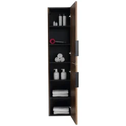 Colonne salle de bain 160 cm Aquasila finition effet noyer brun