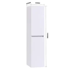 COLONNE salle de bain Armoire de rangement APOLLO LAQUE GRIS BLANC KIT