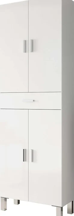 Colonne salle de bain avec 4 Portes coloris blanc brillant - 182 x 60 x 29 cm