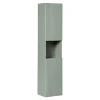 Colonne salle de bain ELVINA 2 portes H140 cm Coloris vert sauge pastel Meuble suspendu