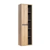 Colonne salle de bain MATT 170 cm Chene clair et gris anthracite Design suspendu moderne
