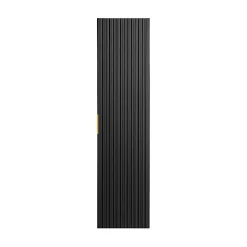 Colonne salle de bain NOXERA 1 porte Noir mat Design rainuré et poignées personnalisables