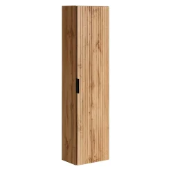 Colonne salle de bain suspendue NOXERA 1 porte Coloris chene wotan Hauteur 140 cm