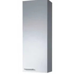 Colonne salle de bain Suspendue avec 1 Porte coloris blanc brillant - 85 x 30 x 25 cm