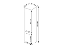 Colonne salle de bains AKORD FIN Blanche 30 cm 2 portes façade Blanche 5 étagères 30x30x140 cm
