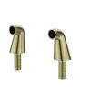 Colonnette mâle mâle H.7 cm, doré brossé, essebagno vendue par 2