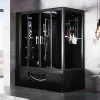 Combi Balneo douche Hammam CBH BLACK Archipel 179x97 - GAUCHE
