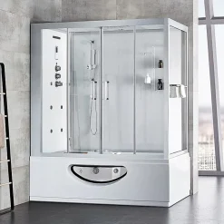 Combi Balneo douche Hammam CBH PUR WHITE Archipel 179x97 - GAUCHE
