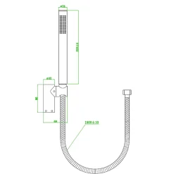Combiné support de douche cuivre brossé 3 pièces Essebagno Luisa