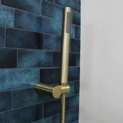 Combiné support de douche or brossé 3 pièces Essebagno Luisa