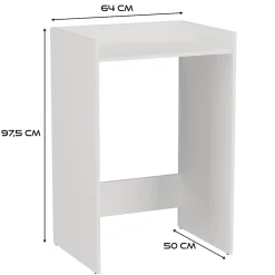 COMO - Meuble de rangement pour machine à laver - Meuble SDB - 64x50x97.5 cm - Buanderie