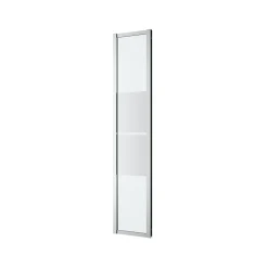 Complément d'ouverture l.40 x H.195 cm, bandes miroir, profilés alu chrome, GoodHome Ledava