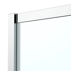 Complément d'ouverture l.40 x H.195 cm, verre transparent, profilés alu chrome, GoodHome Ledava