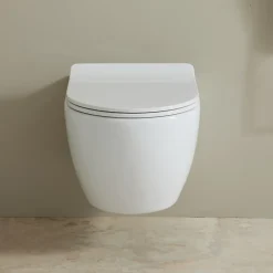 Cuvette suspendue sans bride avec abattant slim - Ceres