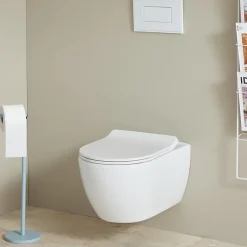 Cuvette suspendue sans bride avec abattant slim - Ceres