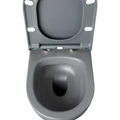 Cuvette suspendue sans bride Gris mat - Knidos