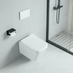 Cuvette WC suspendu CALETO - sans bride et avec frein de chute