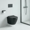 Cuvette WC suspendu CARCEO noir mat - sans bride et avec frein de chute