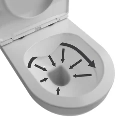 Cuvette WC suspendu compact GoodHome Cavally