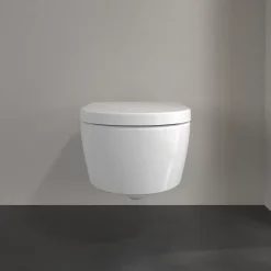 Cuvette WC suspendu en céramique blanche et abattant fermeture ralentie Exclusive, Villeroy & Boch