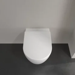 Cuvette WC suspendu en céramique blanche et abattant fermeture ralentie Exclusive, Villeroy & Boch