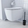 Cuvette WC suspendu en céramique, l.36 x H.35,5 x P.50 cm, blanc, GoodHome Levanna