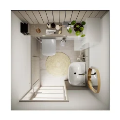 Cuvette WC suspendu en céramique, l.36 x H.35,5 x P.50 cm, blanc, GoodHome Levanna