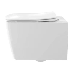 Cuvette WC suspendu en céramique, l.36 x H.35,5 x P.50 cm, blanc, GoodHome Levanna