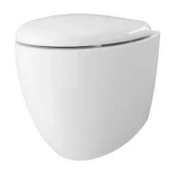 Cuvette WC suspendu en céramique, l.37,5 x H.36,5 x P.50 cm, blanc, effet Vortex, GoodHome Kentia