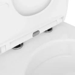 Cuvette WC suspendu en céramique, l.37,5 x H.36,5 x P.50 cm, blanc, effet Vortex, GoodHome Kentia