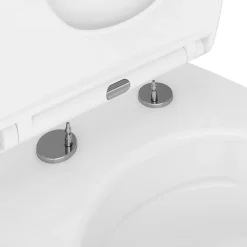 Cuvette WC suspendu en céramique, l.37,5 x H.36,5 x P.50 cm, blanc, effet Vortex, GoodHome Kentia