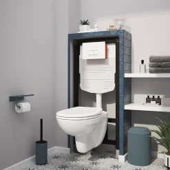 Cuvette WC suspendu GoodHome Lagon en céramique avec abattant duroplast blanc