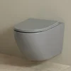 Cuvette WC suspendu gris mat 54 cm sans bride fixations invisibles - Cyrus