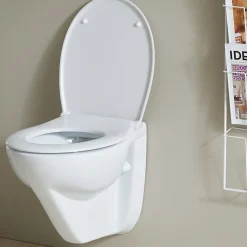 Cuvette WC suspendu PMR surélevée sans bride - AUSTIN