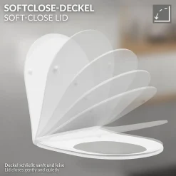 Cuvette WC suspendu sans rebord céramique blanc abattant softclose nano revêt