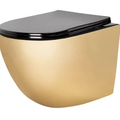 Cuvette WC suspendue REA Carlo Mini Flat Gold/Black