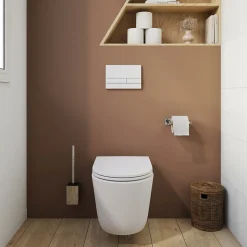 Cuvette WC suspendue sans bride, effet Vortex, GoodHome Luvia