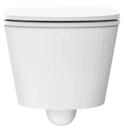 Cuvette WC suspendue sans bride avec abattant déclipsable et frein de chute Siamp