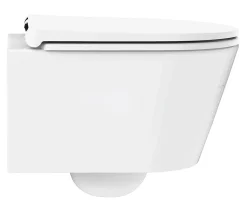 Cuvette WC suspendue sans bride avec abattant déclipsable et frein de chute Siamp
