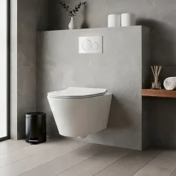 Cuvette WC suspendue sans bride, effet Vortex, GoodHome Fuerte