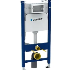 Delta Pack bati-support Geberit Duofix 112cm + plaque de commande blanche Delta01 + fixations murales (111.154.11.2)