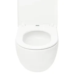 Delta Pack WC Bâti support Duofix 112 cm + WC SAT Tornado sans bride + Abattant SoftClose + Plaque blanche (TORNADOGEB3)
