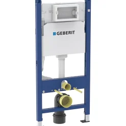 Delta Pack WC Bâti support Duofix 112 cm + WC SAT Tornado sans bride + Abattant SoftClose + Plaque blanche (TORNADOGEB3)