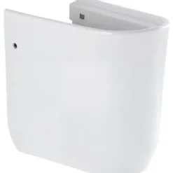 Demi colonne cache siphon pour lavabo céramique traditionnelle SANINDUSA suspendue Easy blanc