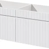Double meuble sous vasque à suspendre ICONIC blanc 120 cm