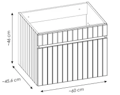 Double meuble sous vasque à suspendre ICONIC blanc 120 cm