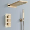 Douche Luxe Encastrée dorée en laiton