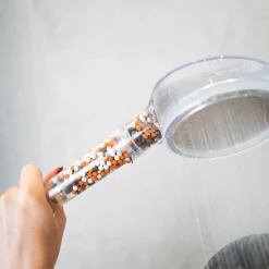 Douchette 1 jet avec billes Mineral Shower diam. 12 cm