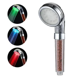 Douchette 1 jet LED, chrome, Change your life SpaShower
