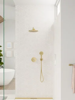 Douchette à main 3 jets, doré poli, Hansgrohe Raindance Select S 120